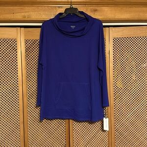 Women’s Calvin Klein Performance Cowl Neck Top in ULTRAVIOLET 2X.   (544)